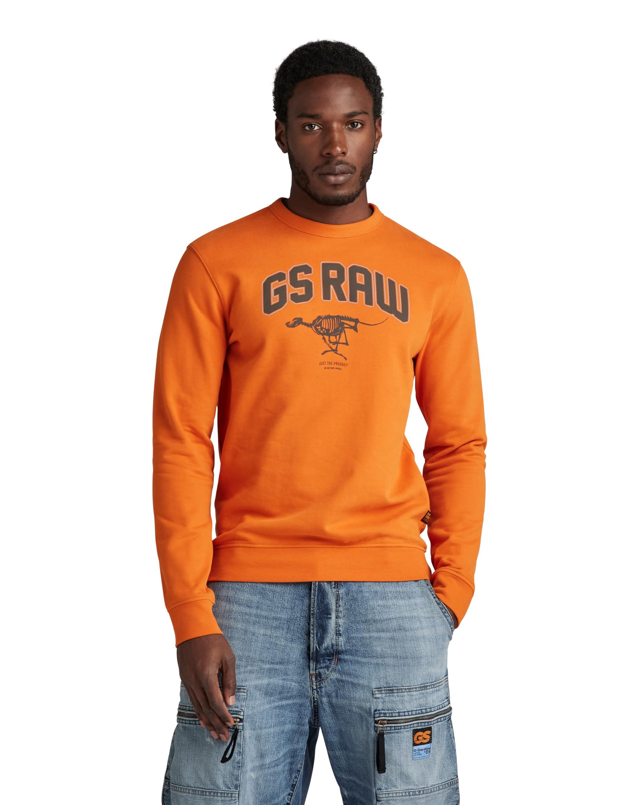 G Star RAW Skeleton Dog Graphic Sweater in Orange for Men Lyst UK