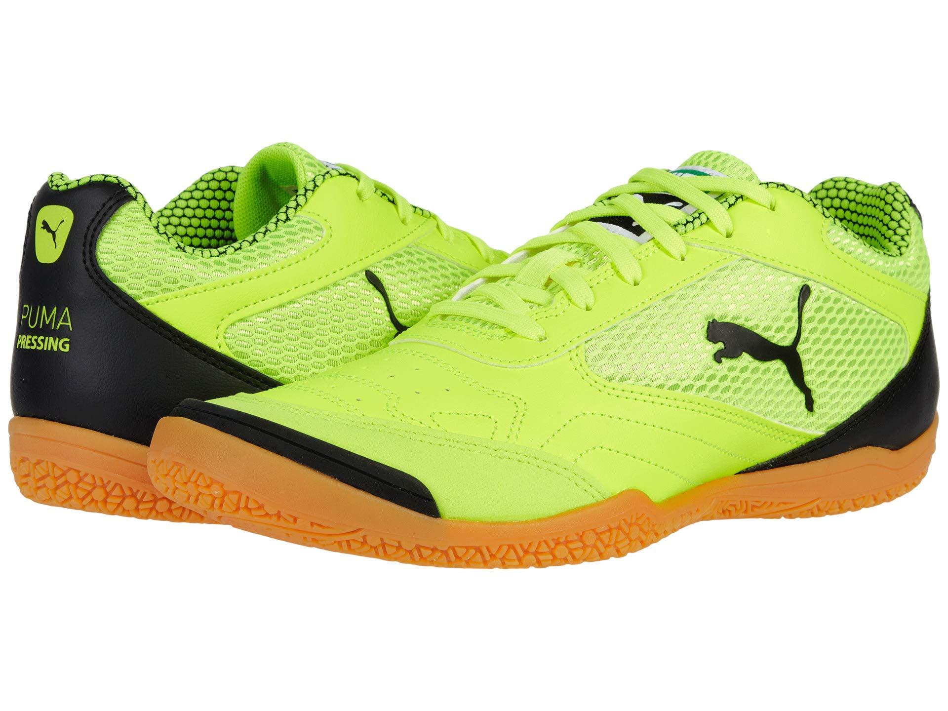 PUMA Pressing Futsal Shoe in Yellow for Men | Lyst