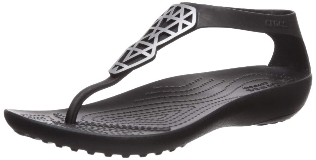 Crocs™ W Serena Embellish Flip 205600-060 Beach & Pool Shoes in Black | Lyst