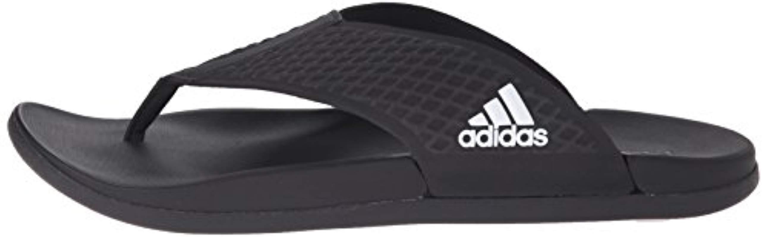 adidas Adilette Cf Ultra Y Athletic Sandal in Black/White/Black (Black) for  Men | Lyst