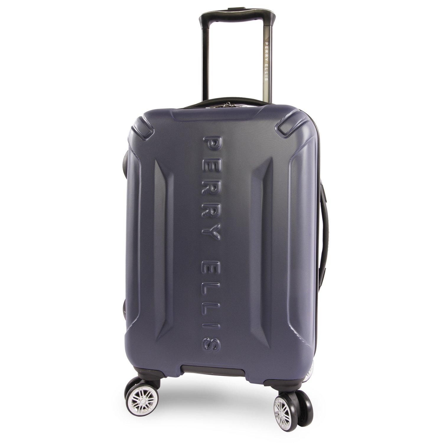 Perry Ellis Delancey Ii Hardside Carryon Spinner Luggage in Navy (Blue