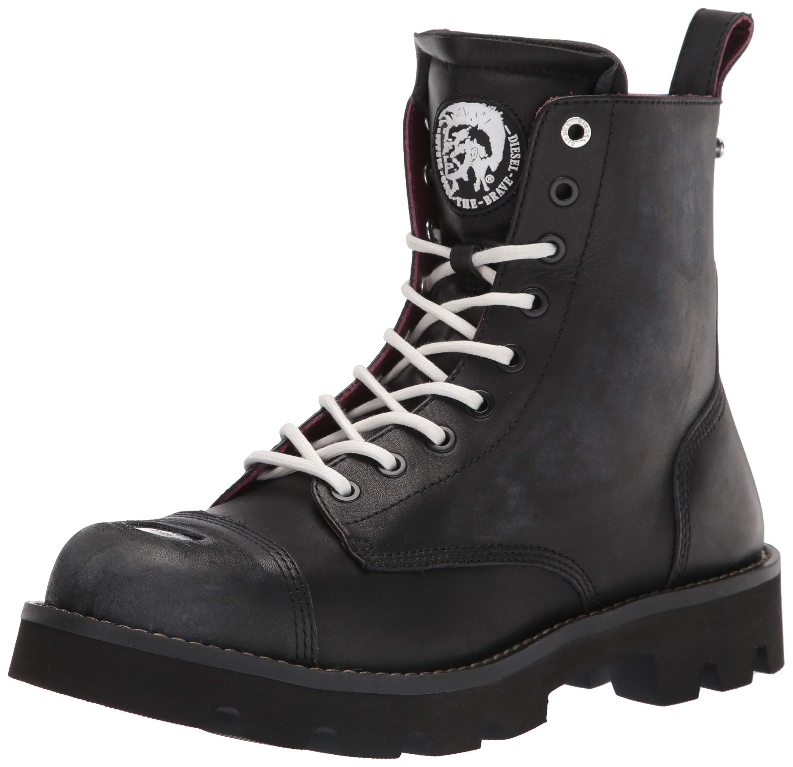 DIESEL Leather D-konba Cb Boots Fashion in Black for Men | Lyst