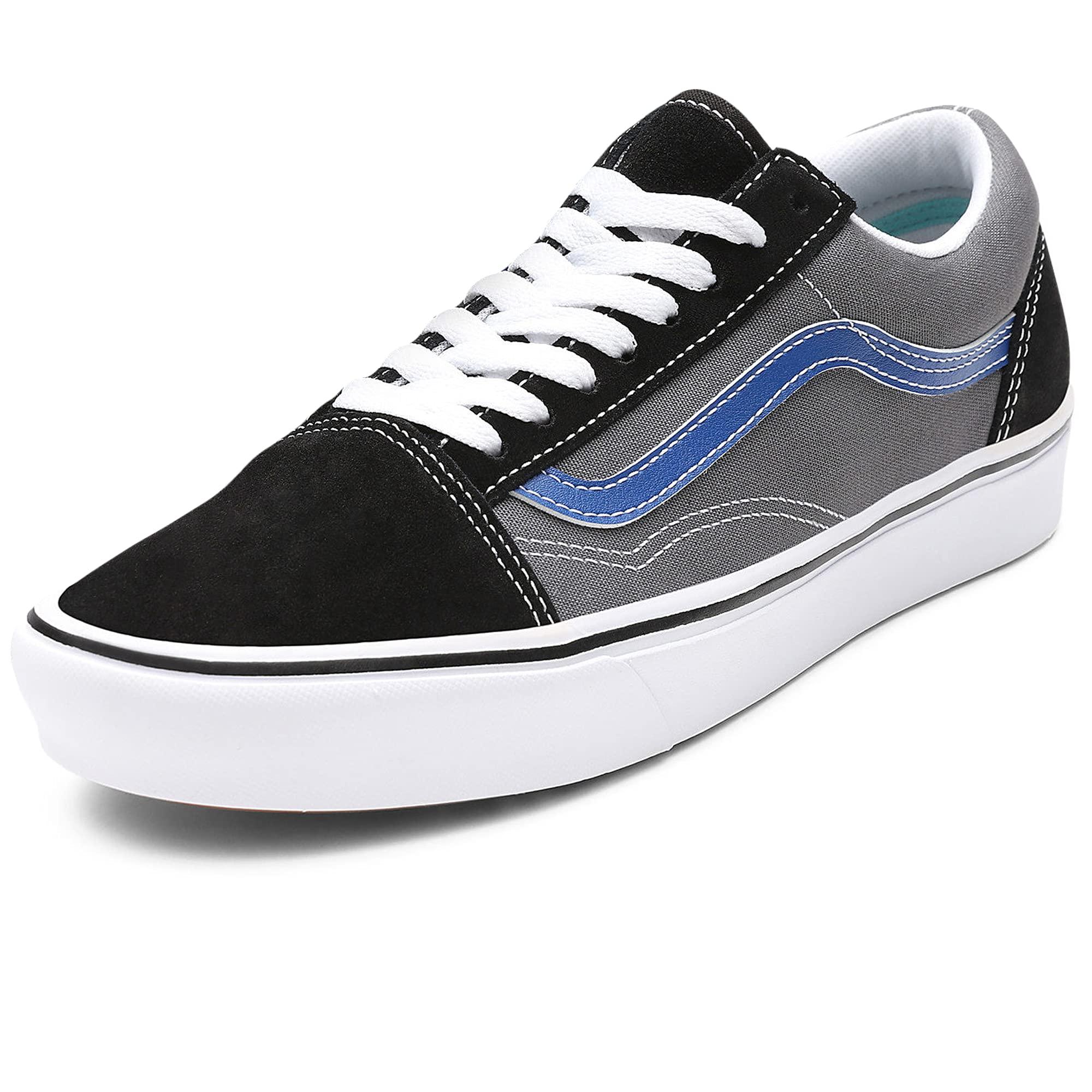 vans bleu et noir