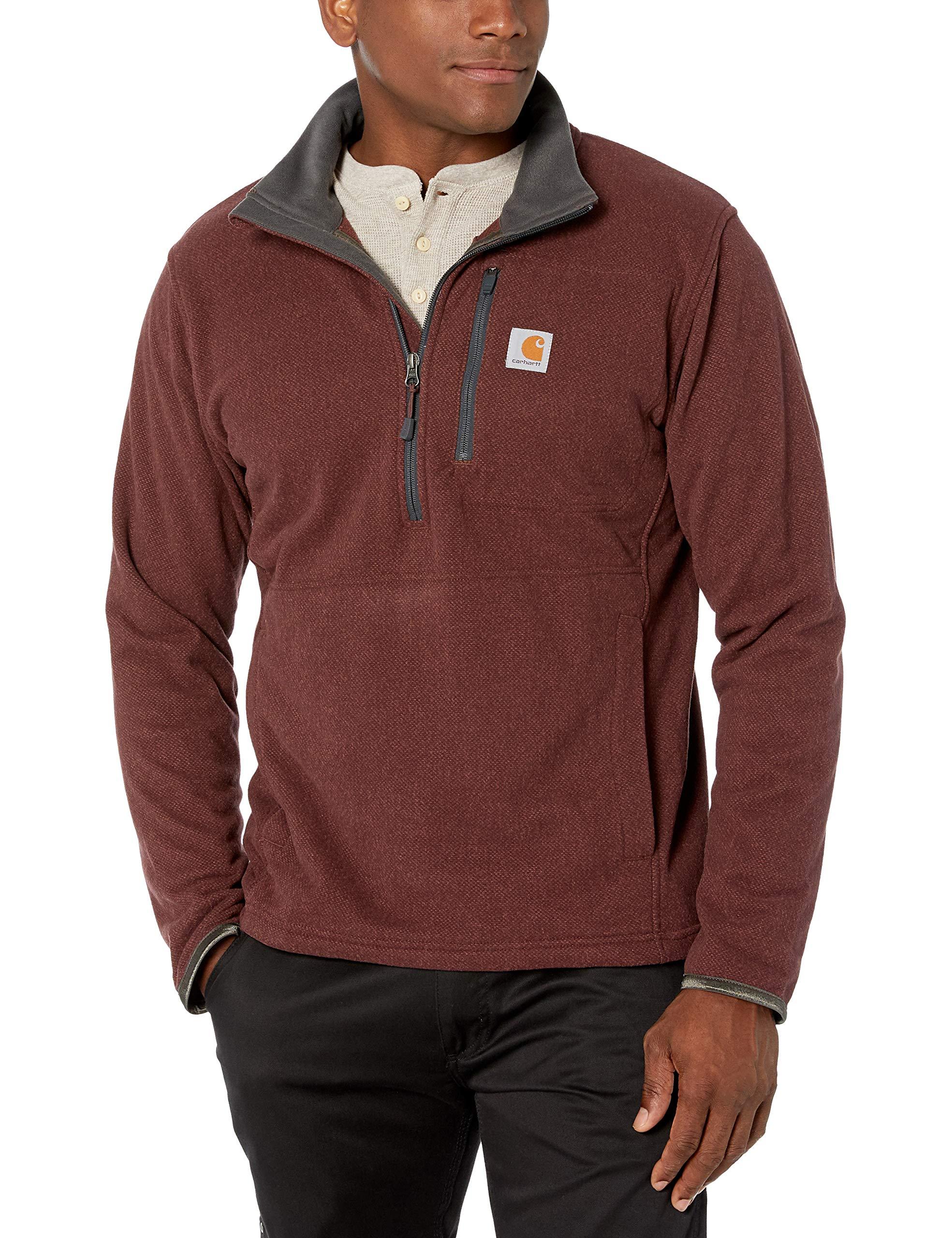 Carhartt Dalton Half Zip Fleece Sweater in Red for Men Lyst
