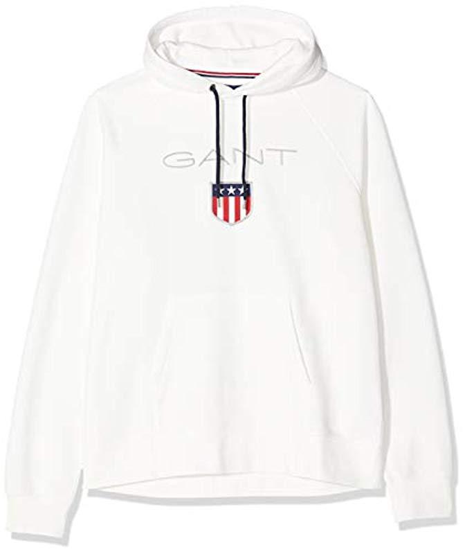 GANT Shield Hoodie in White for Men - Save 34% - Lyst