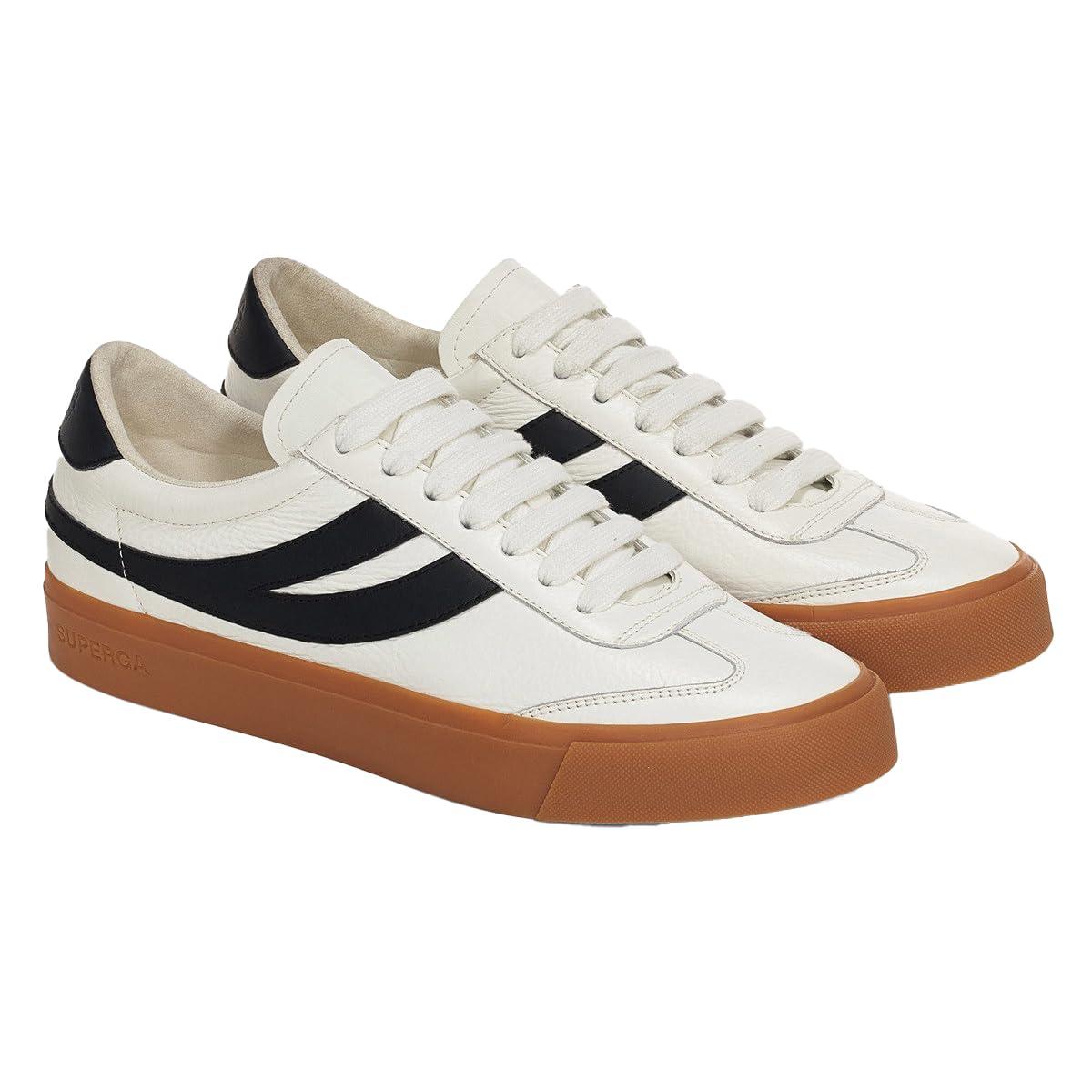 Superga 4834 Club S Swallow Leather Trainers in White for Men