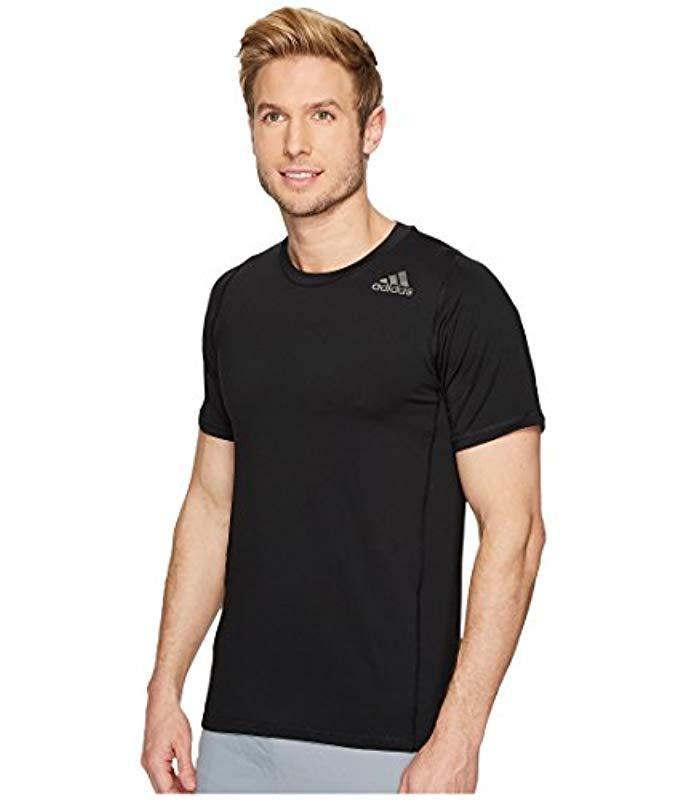 adidas Alphaskin Sport Fitted Short Sleeve Tee in Black for Men | Lyst UK