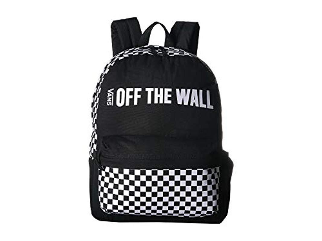 vans central realm backpack black