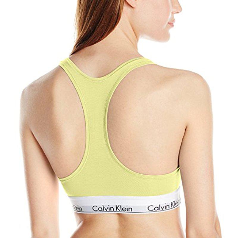 yellow calvin klein bralette