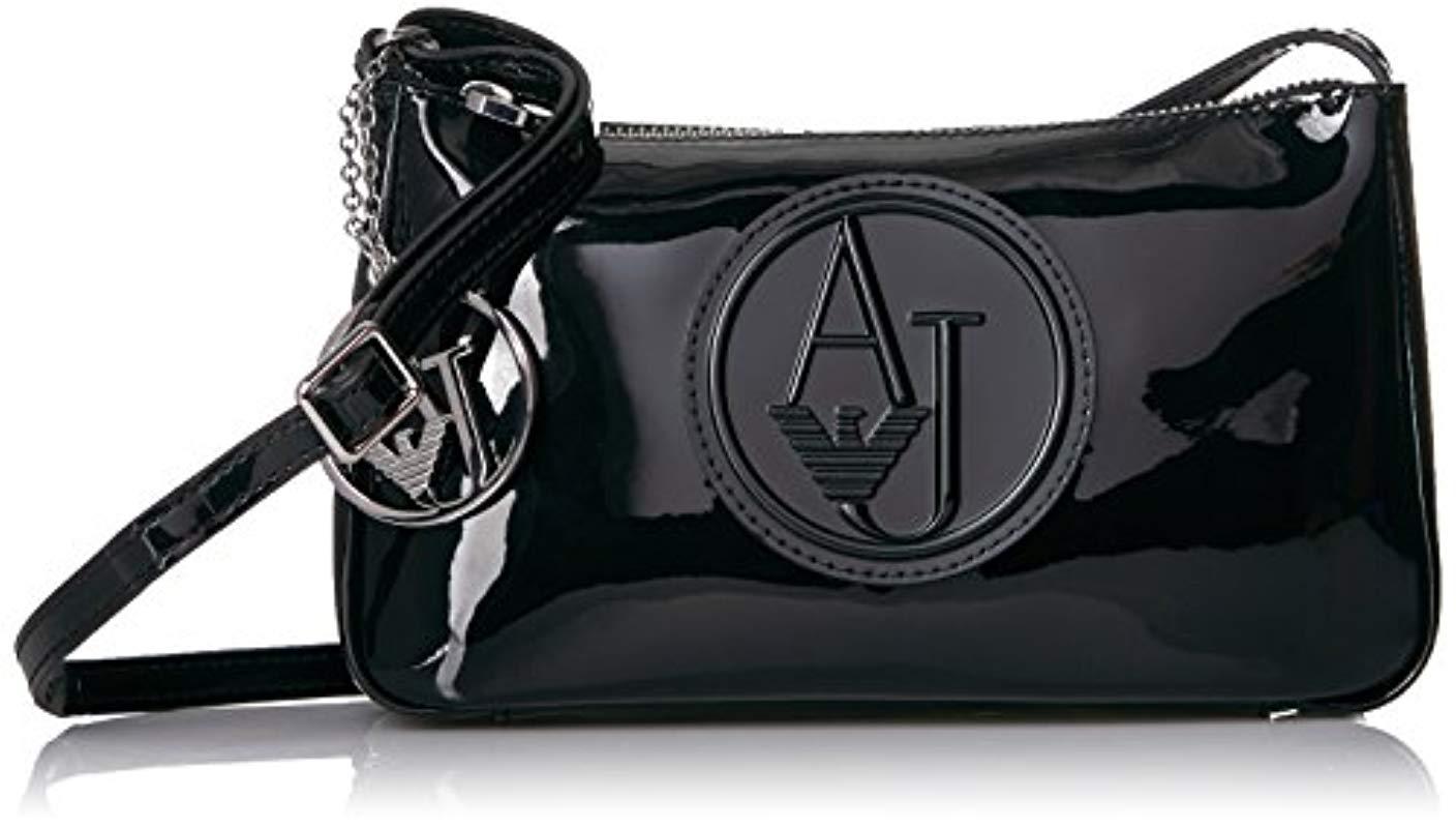 Armani Jeans Leather Patent Sling Bag 