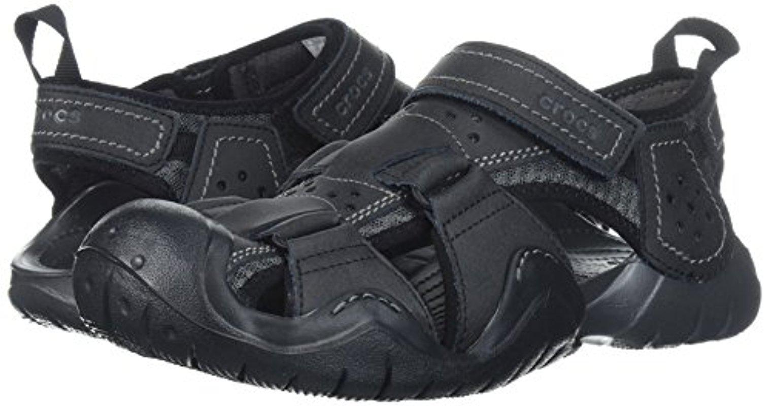 crocs leather fisherman