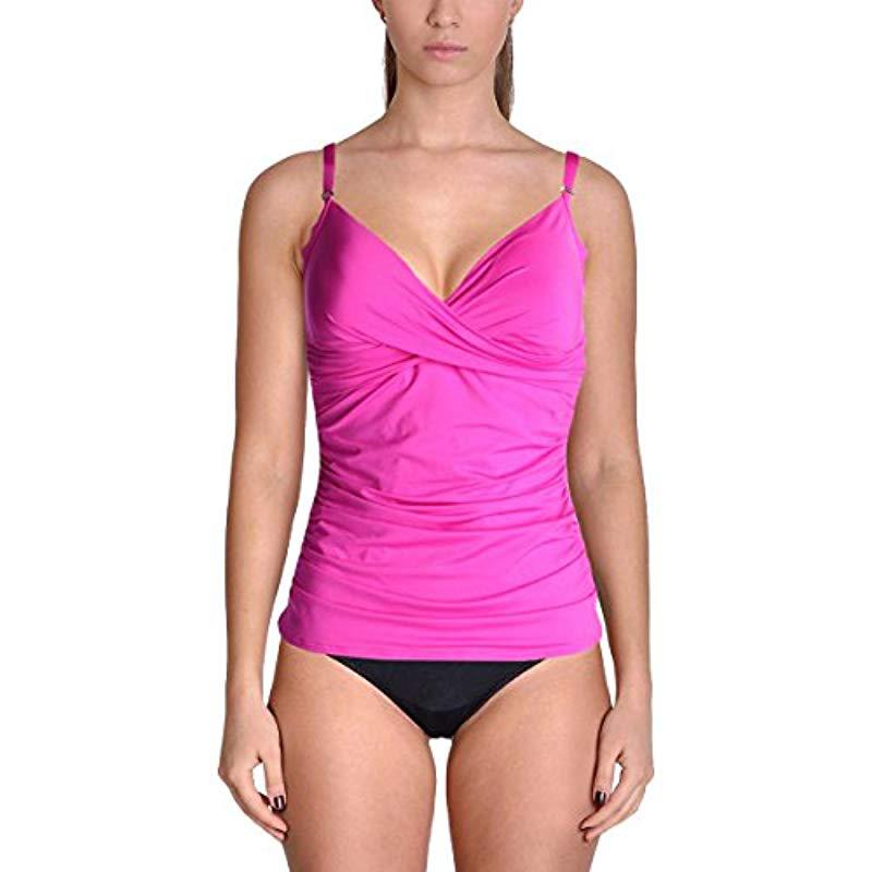 hot pink tankini top