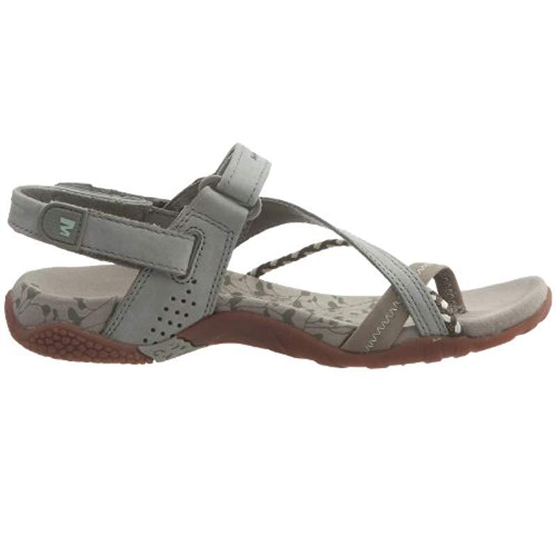 Merrell Siena Seagrass Sandals | Outdoor Walking Summer Shoes For Ladies | Leather Q-form Sole | Size Uk 4 - Lyst