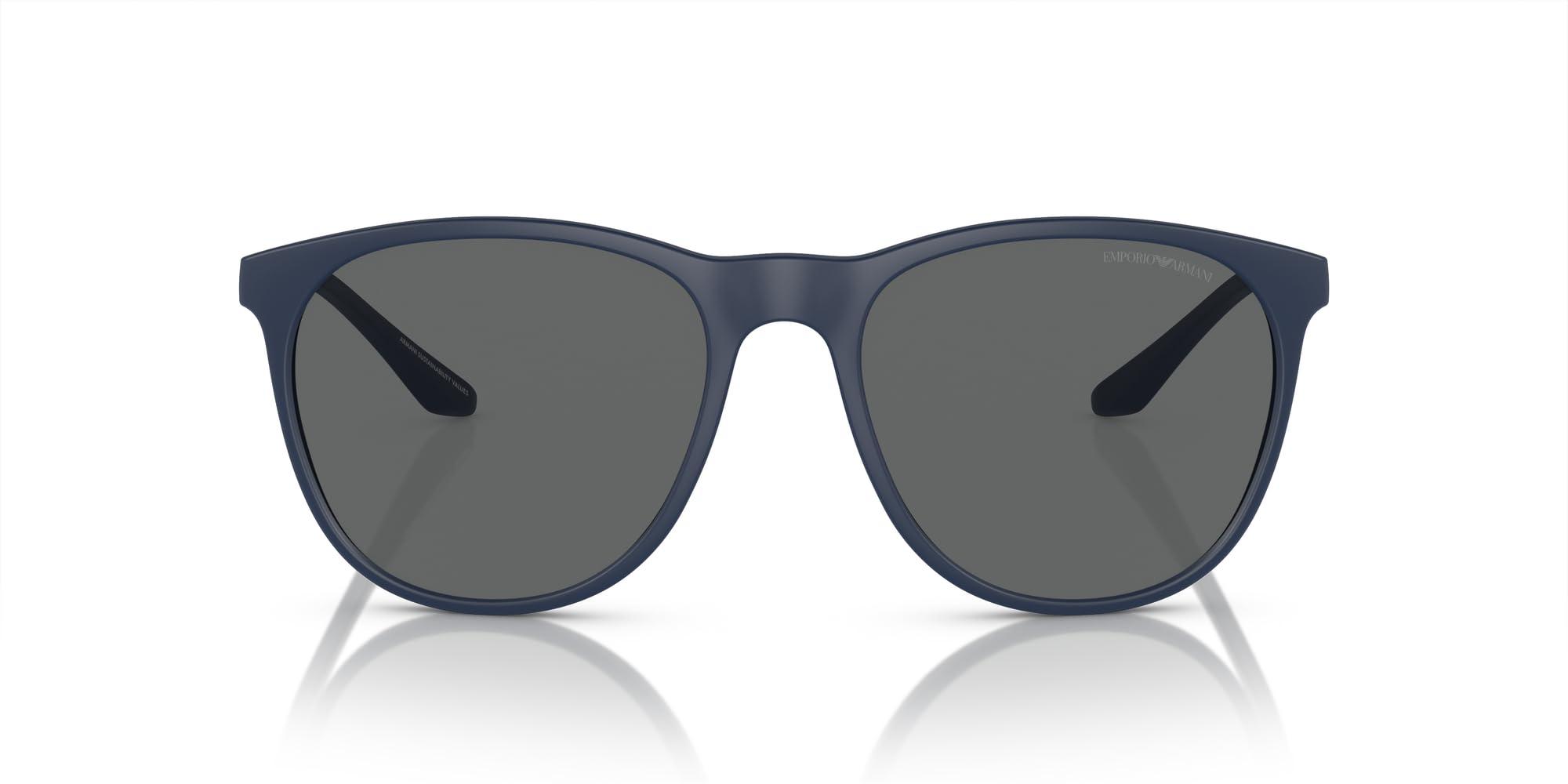 Emporio Armani Ea4210 Round Sunglasses in Black for Men | Lyst