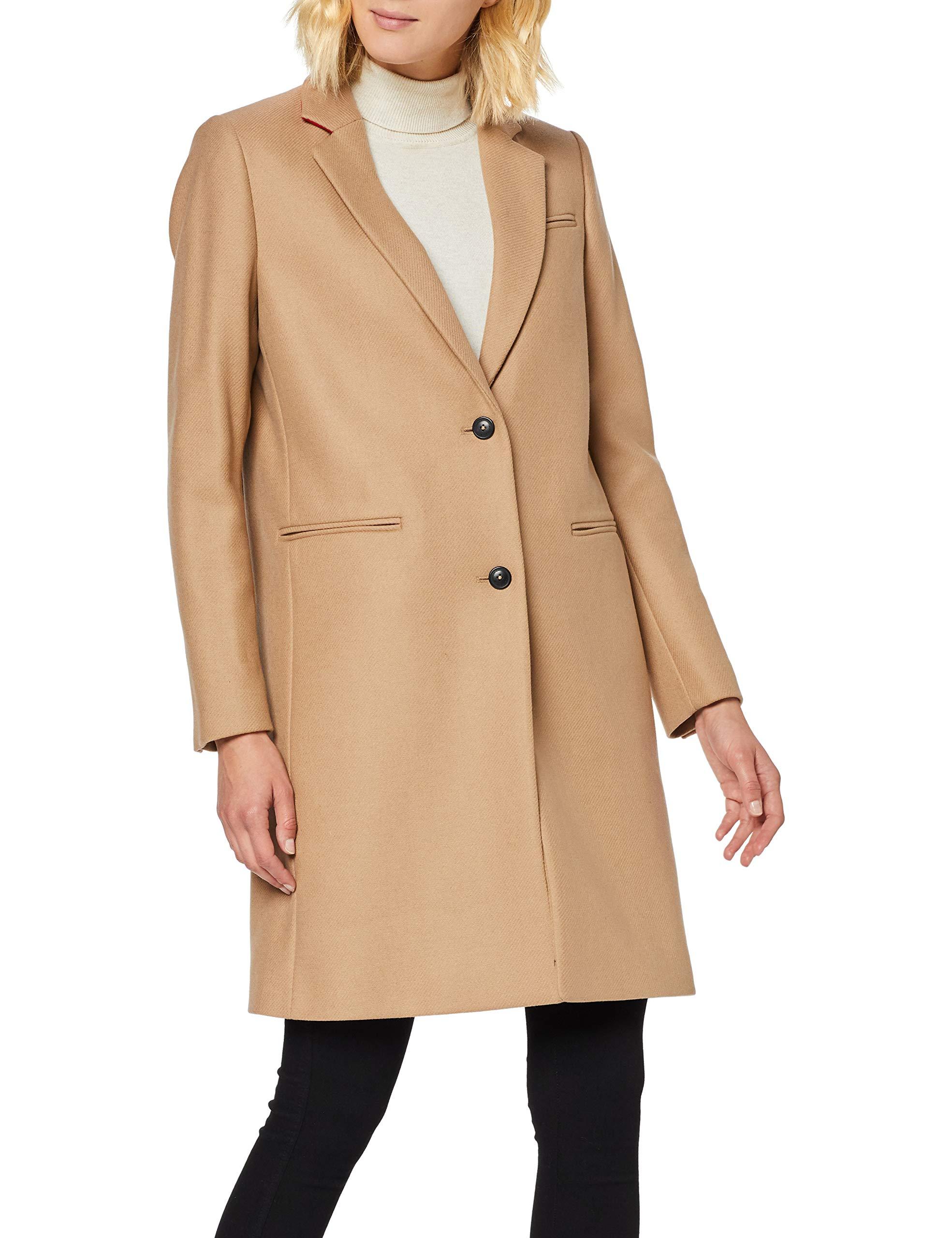 Tommy Hilfiger Belle Wool Blend Classic Coat tel in Natur | Lyst DE