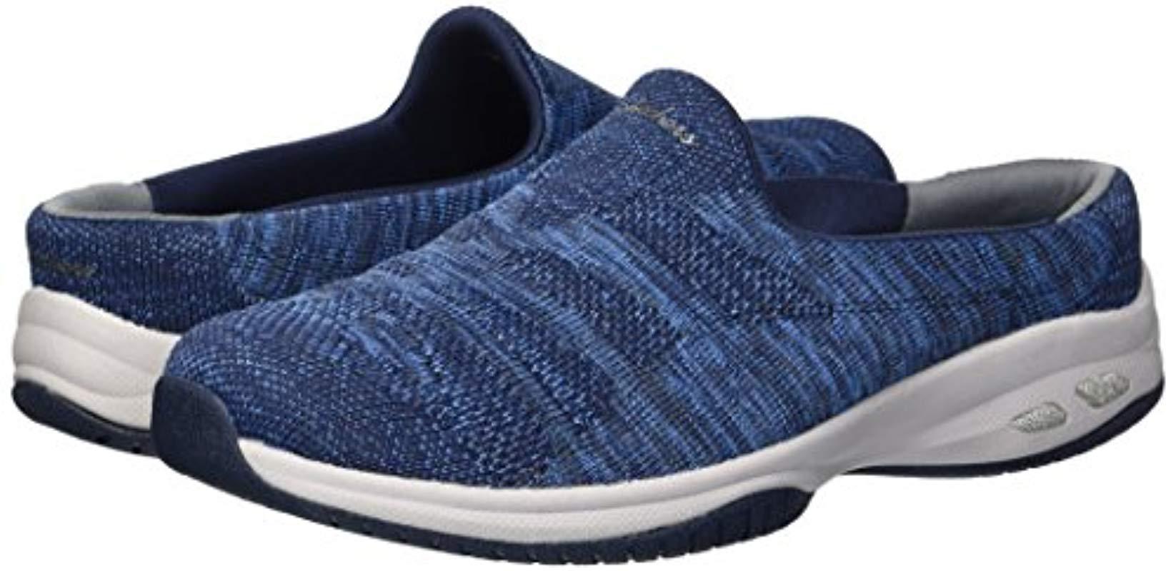 Skechers Commute-knitastic-engineered Knit Open Back Mule in Blue | Lyst