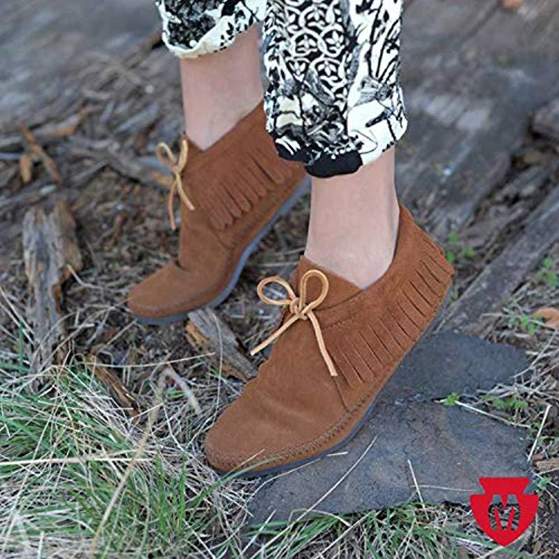 minnetonka classic fringe softsole boot