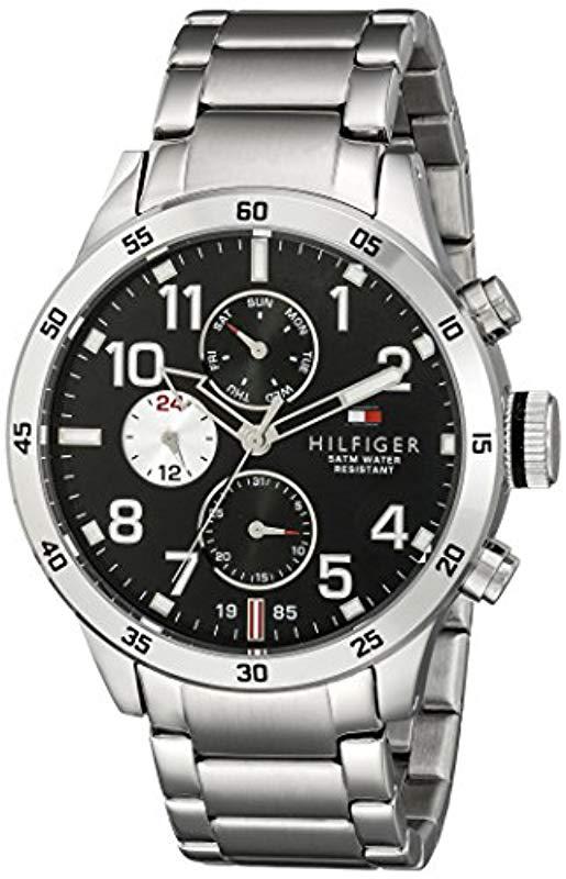 tommy hilfiger men's 1791141 cool sport analog display quartz silver watch