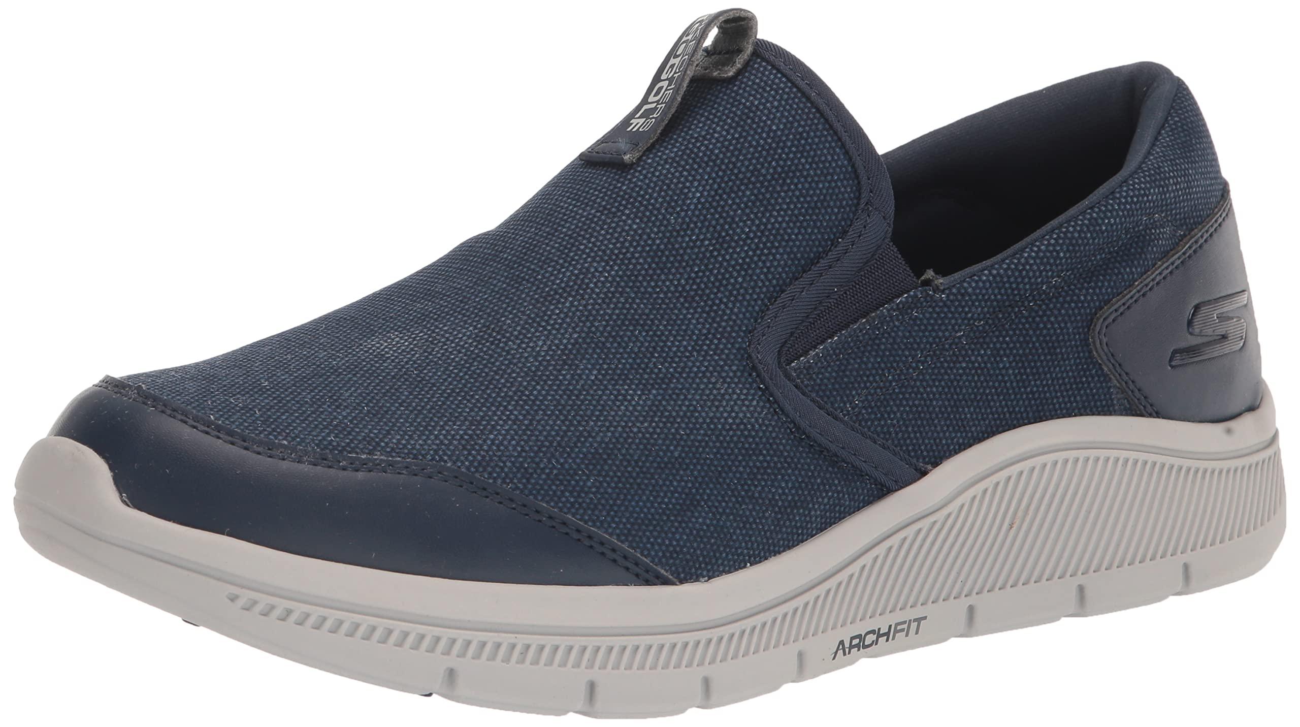 Skechers Go Walk Arch Relaxed Fit Canvas Slip On Golf Shoe Sneaker in Blue  for Men | Lyst