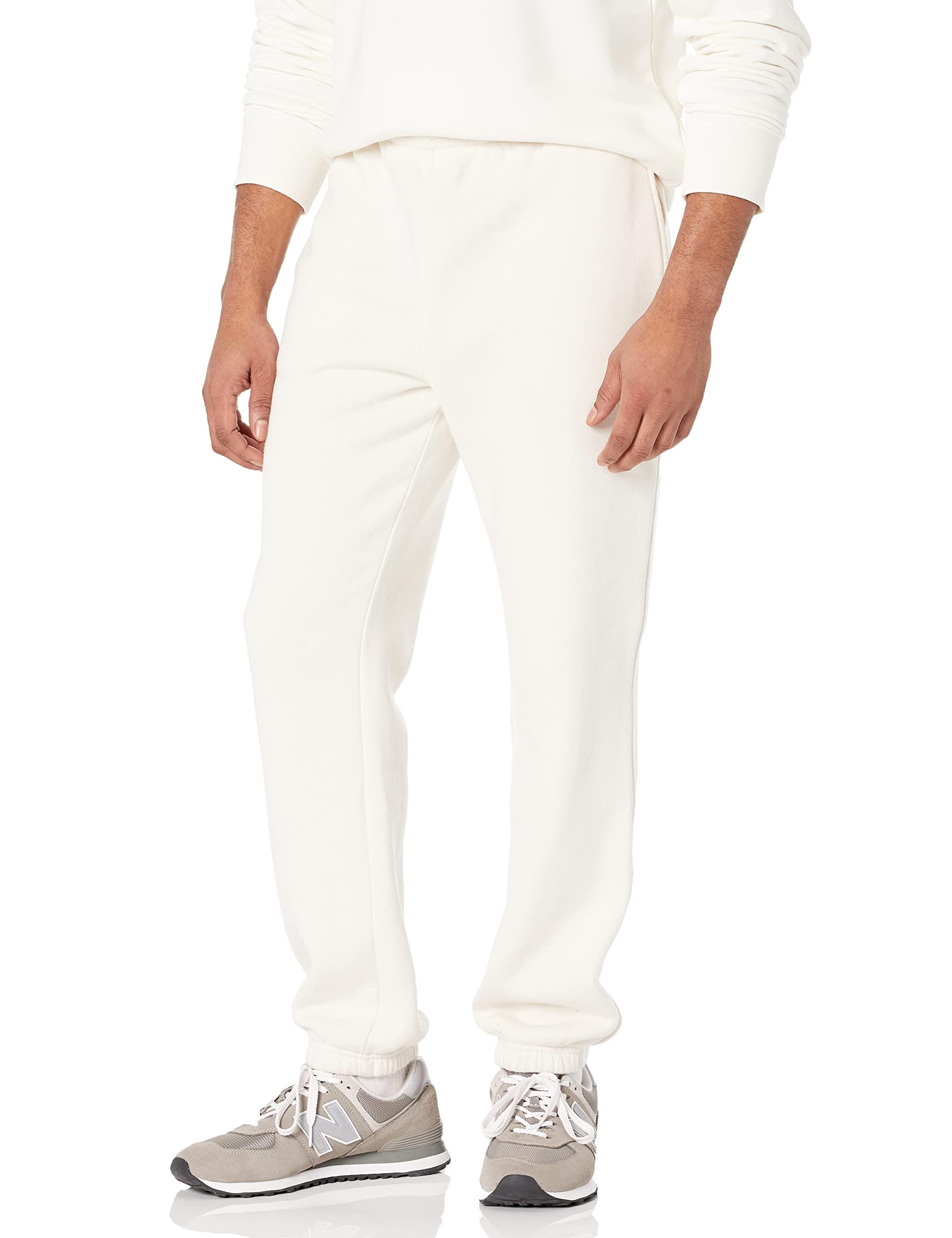 Amazon Essentials Closed Bottom Fleece Sweatpants in White for Men | Lyst