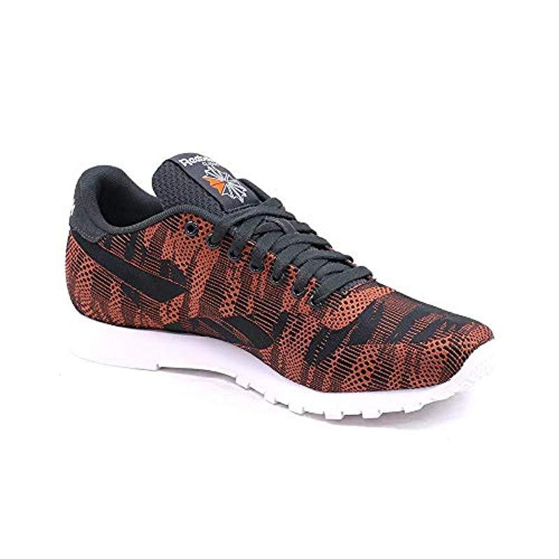 reebok classic runner jacquard tc sneaker orange