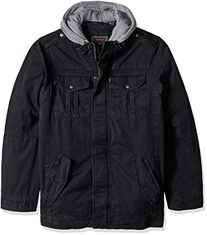 levi's four pocket hooded jacket