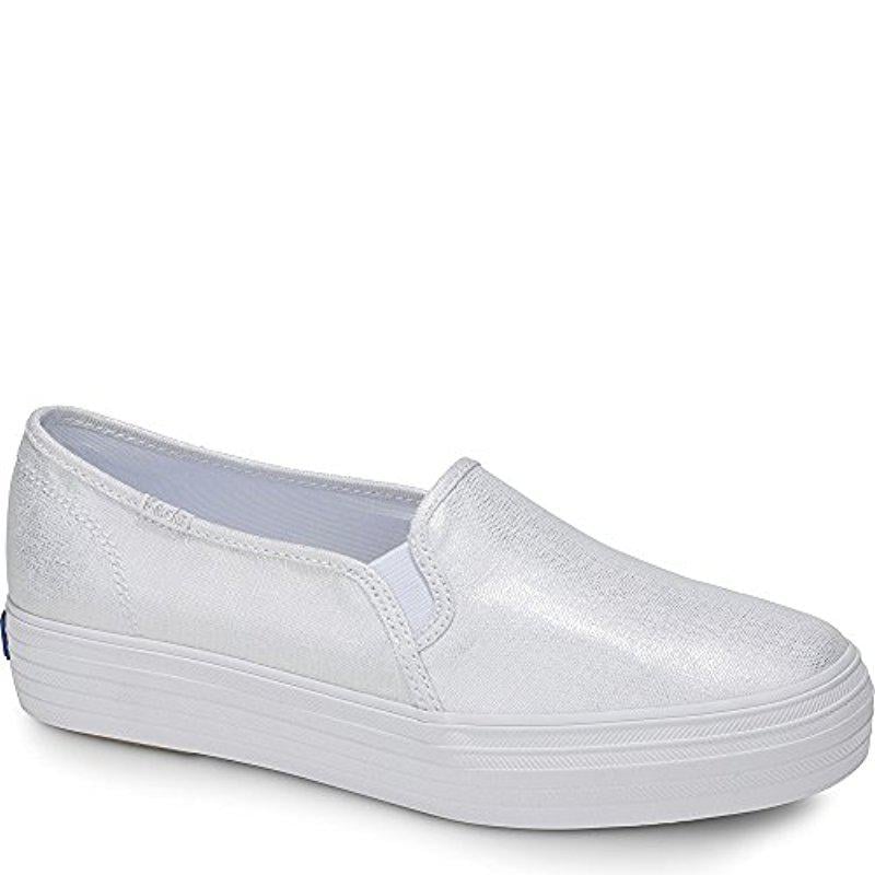 keds triple decker metallic linen