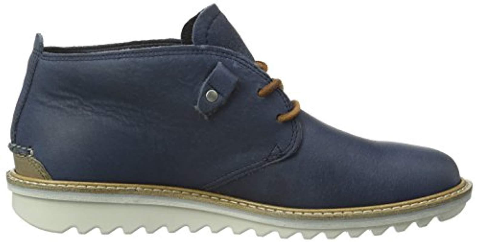 Ecco Elaine Flatform Ankle Boots in Blue Lyst UK