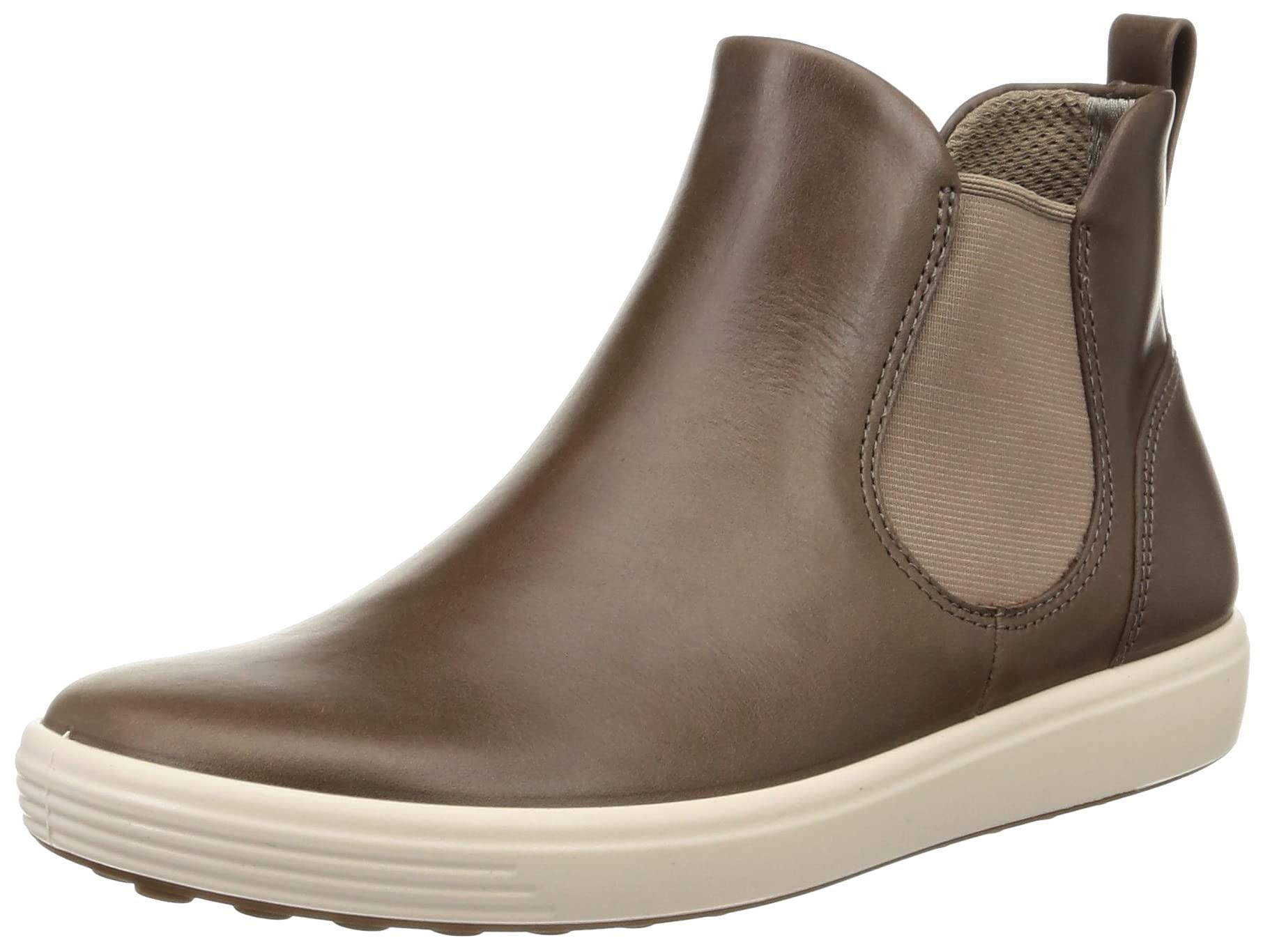 Ecco Soft 7 Chelsea Boot in Brown | Lyst