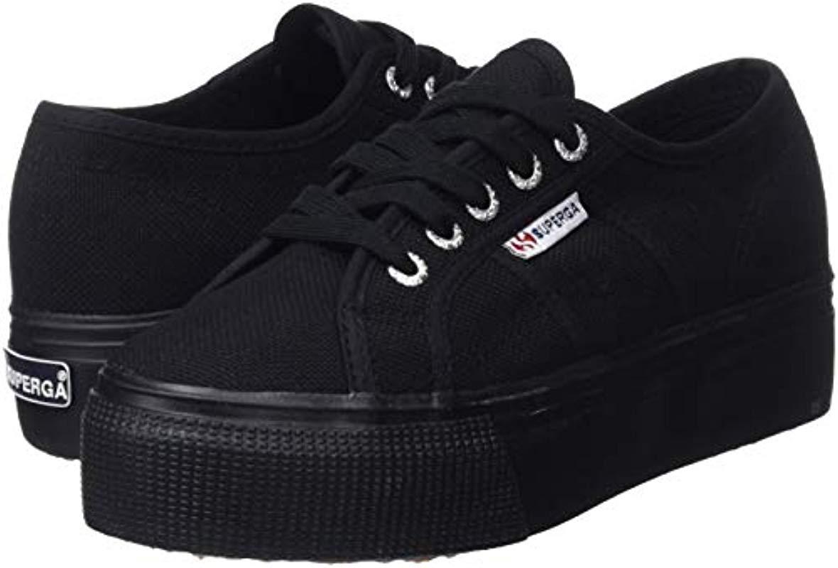 superga linea up and down black
