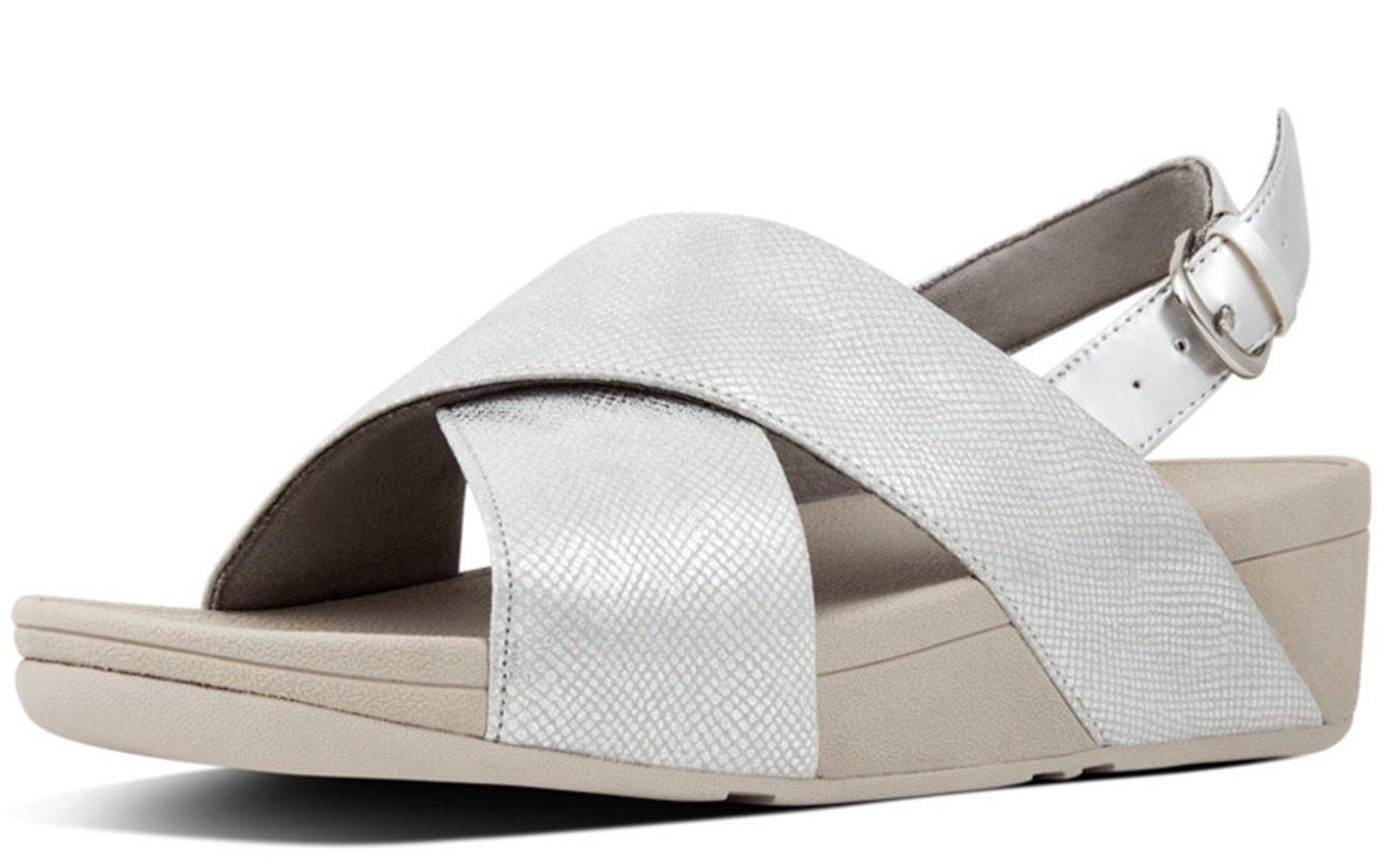 Fitflop Suede Lulu Cross Backstrap Sandals in Metallic Save 48 Lyst