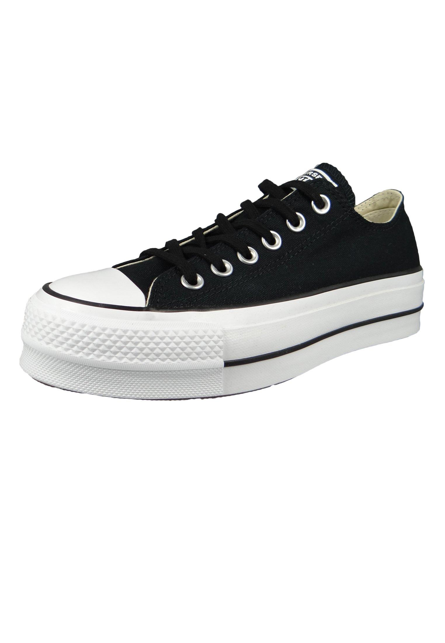 Converse C Taylor All Star Lift OX Chuck Plateau Sneaker Canvas Black 560250C in Blau Lyst DE