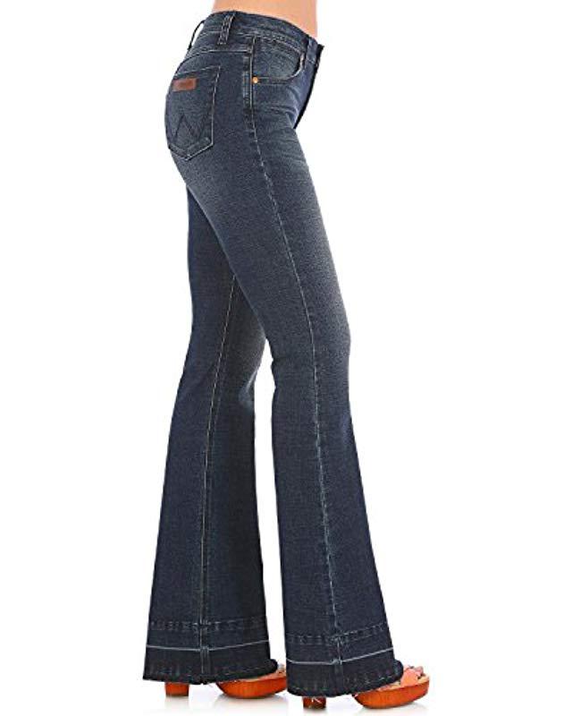 wrangler women's retro mae high rise flare jeans