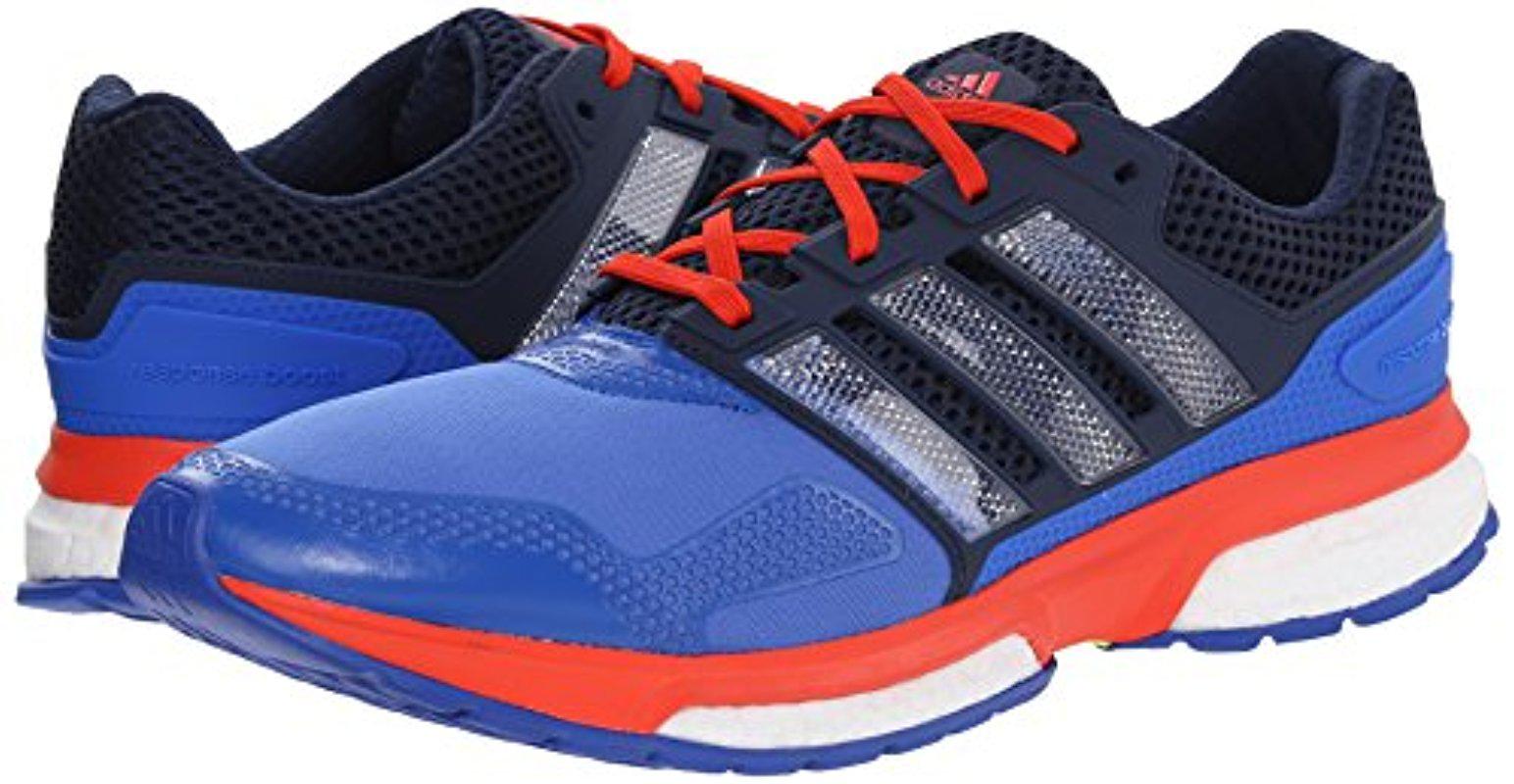 adidas Rubber Response Boost 2 Techfit Running Shoe in Blue for Men | Lyst
