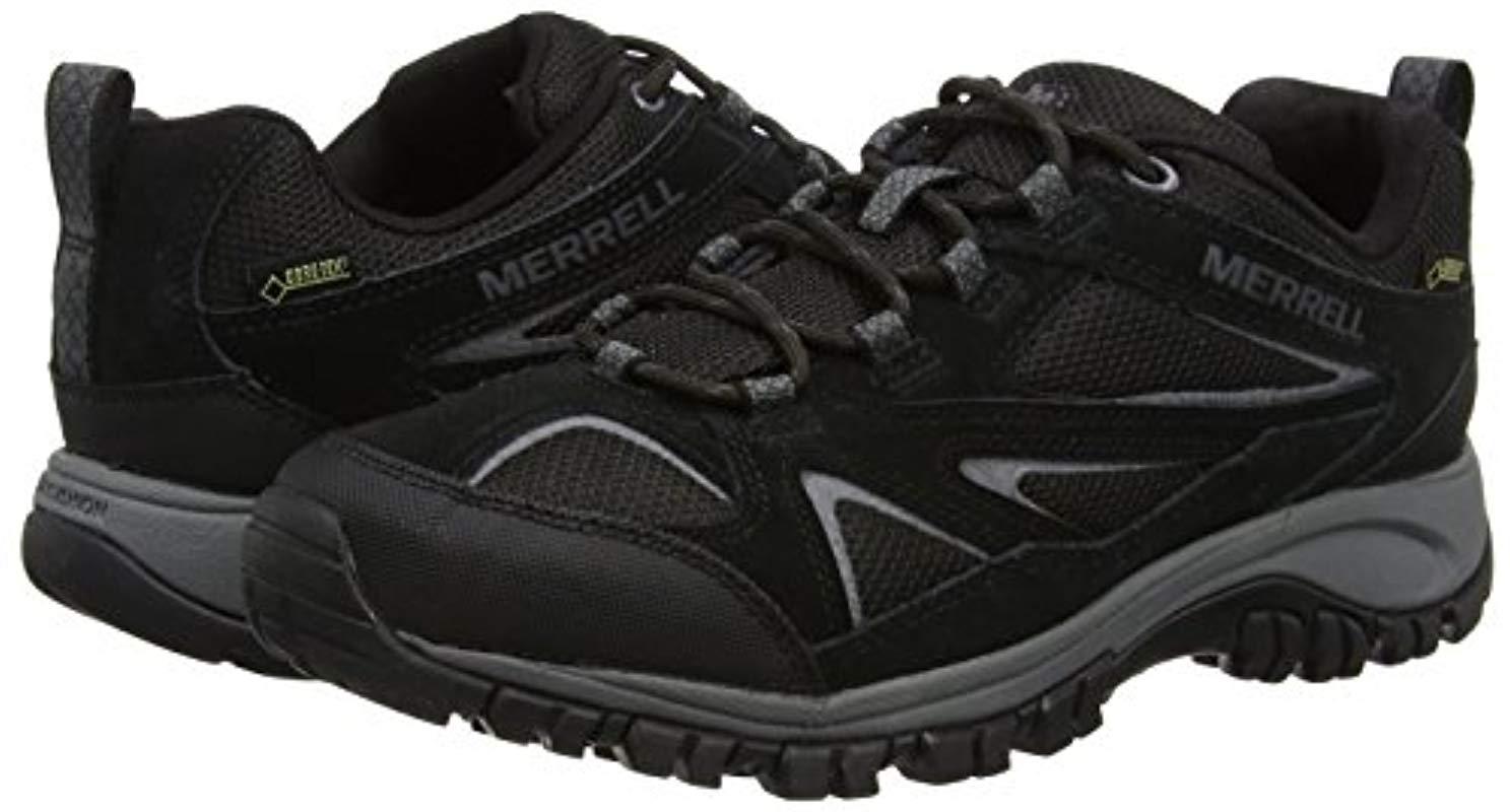 Merrell s Phoenix Bluff Gore tex Low Rise Hiking Shoes in Black