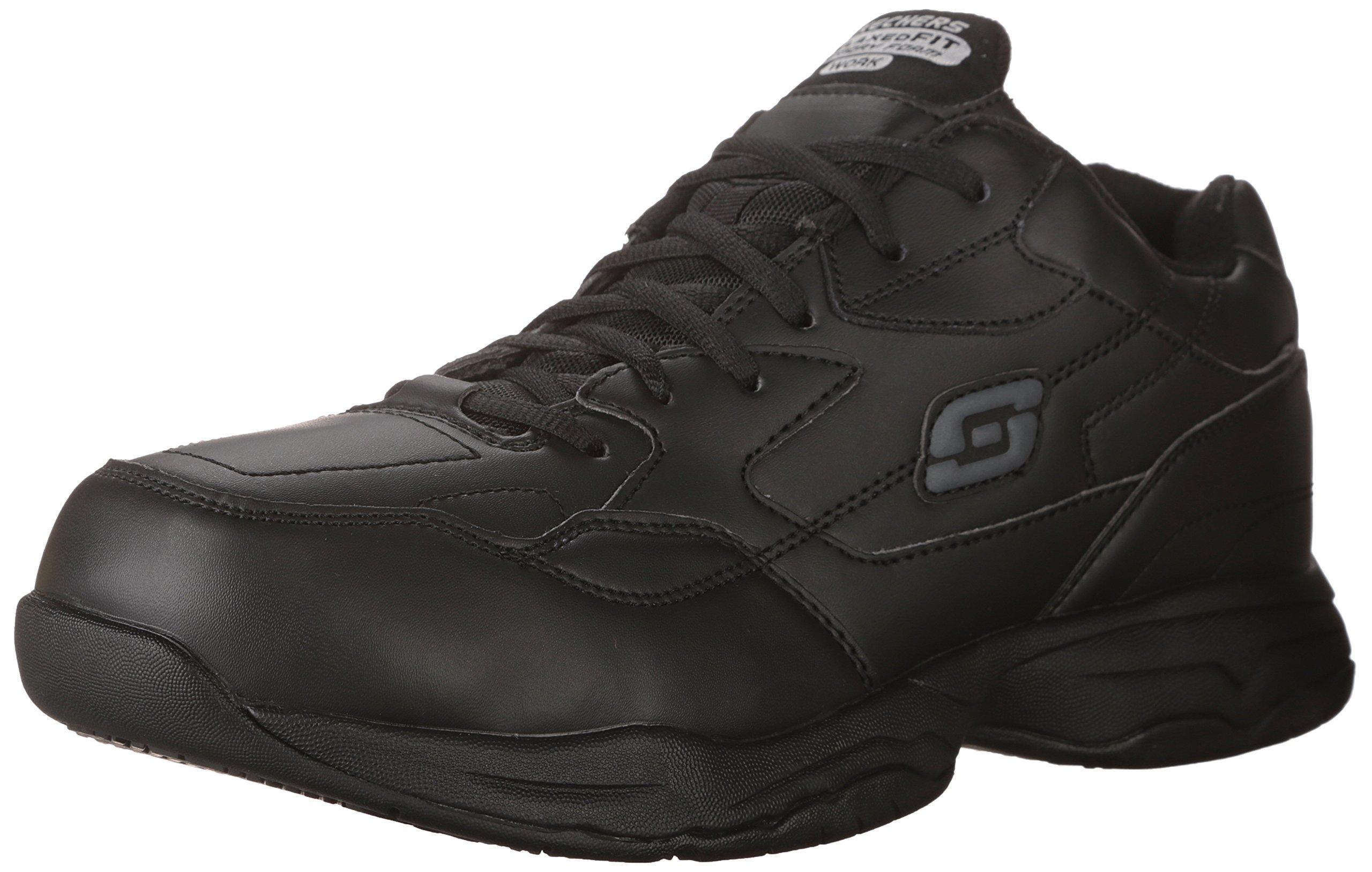 Skechers Leather For Work 77032 Felton Resistant Relaxed-fit Work Shoe ...