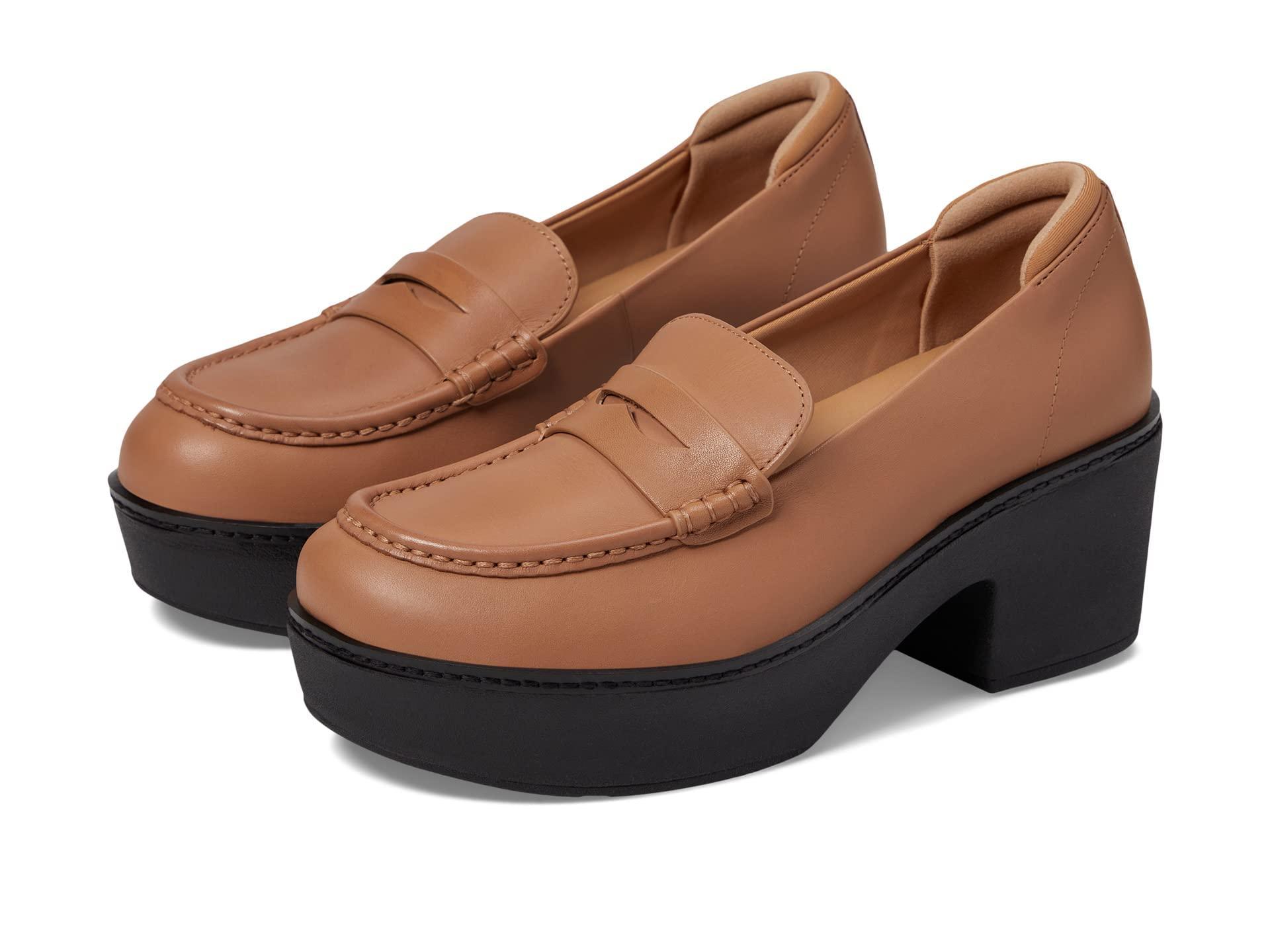 Fitflop Pilar Leather Platform Loafers (Latte Tan) Shoes in Brown | Lyst UK