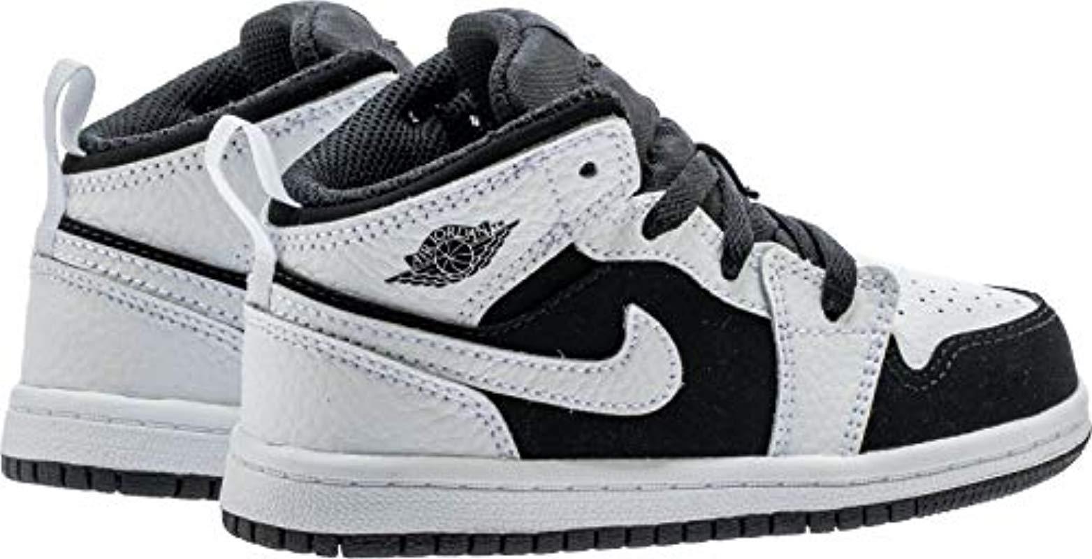 Nike Jordan 1 Mid White/black-white (ps 