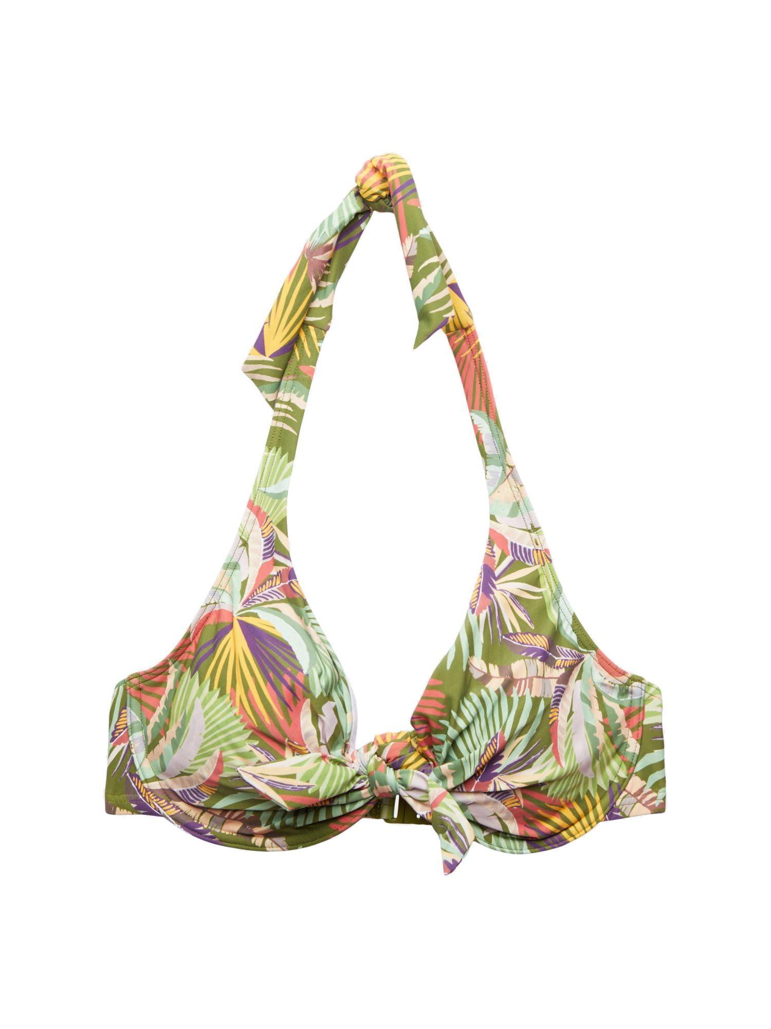 ESPRIT Damen Carilo Beach Bikini Top – Dark Red, Wattiert, Bügellos, Aus Recycelter Mikrofaser, Größe 36/70B