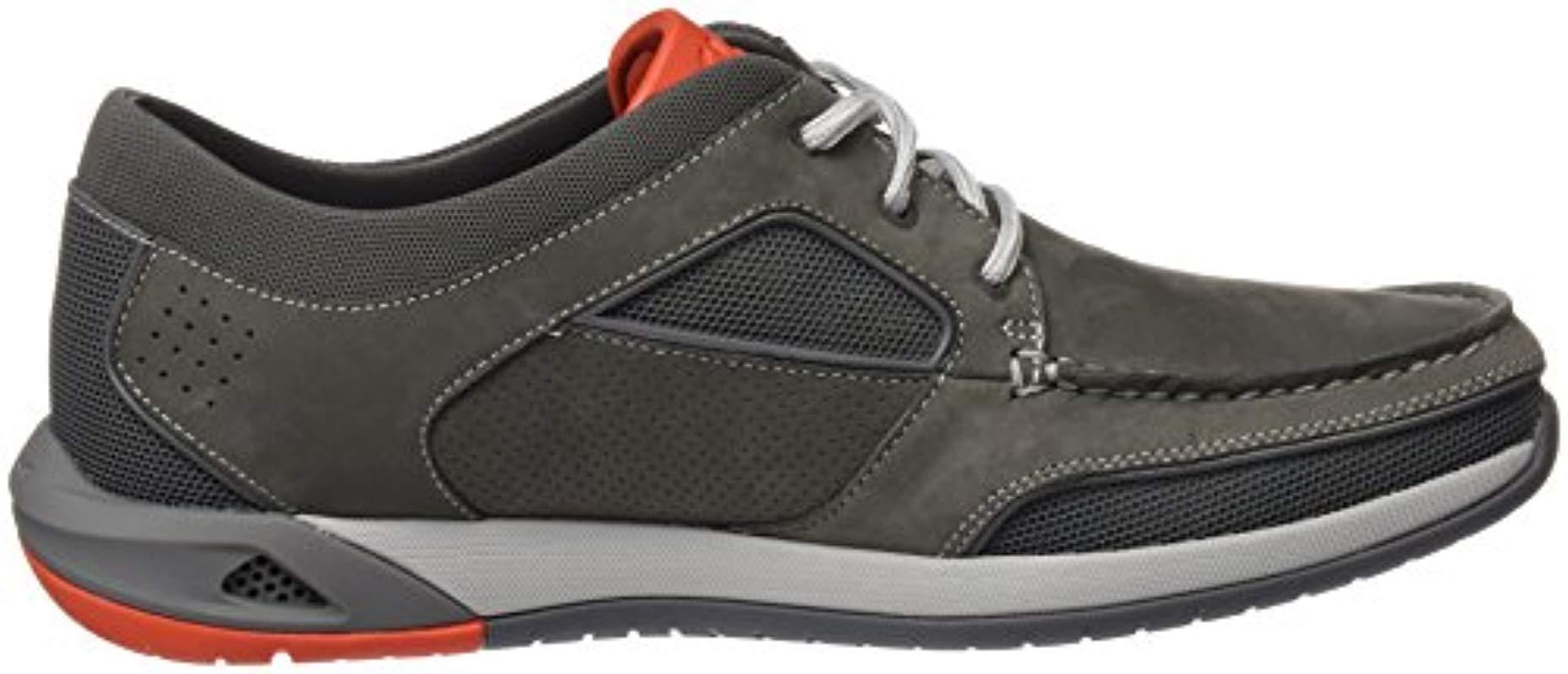 Clarks Ormand Sail Boat Shoes in Grey for Men | Lyst UK