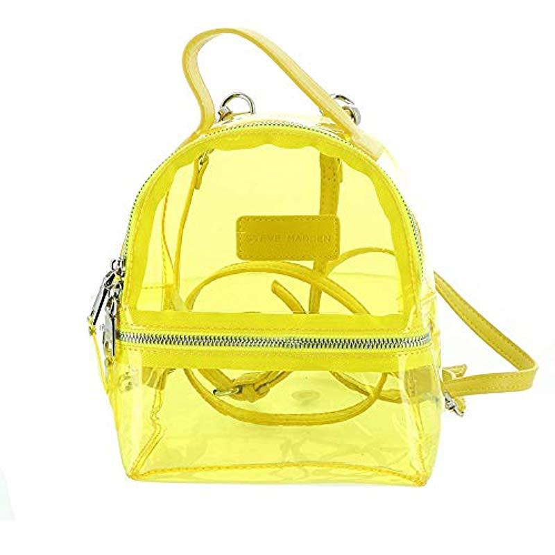 steve madden yellow backpack