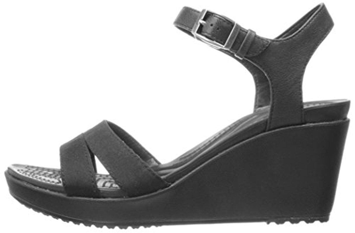 crocs leigh ii ankle strap wedge