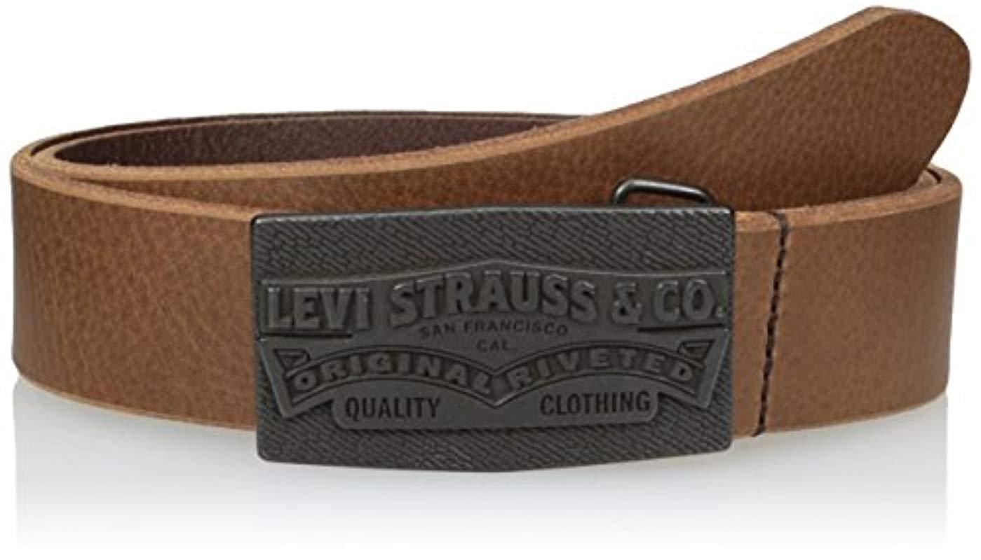 Levi's Denim 1 1/2 In.plaque Bridle Belt With Snap Closure,brown,30 for Men  - Save 64% | Lyst