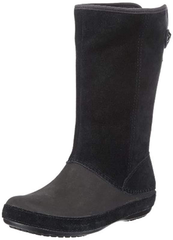 croc suede boots