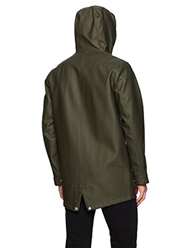 Levi's Rubberized Rain Parka Jacket in Green for Men | Lyst