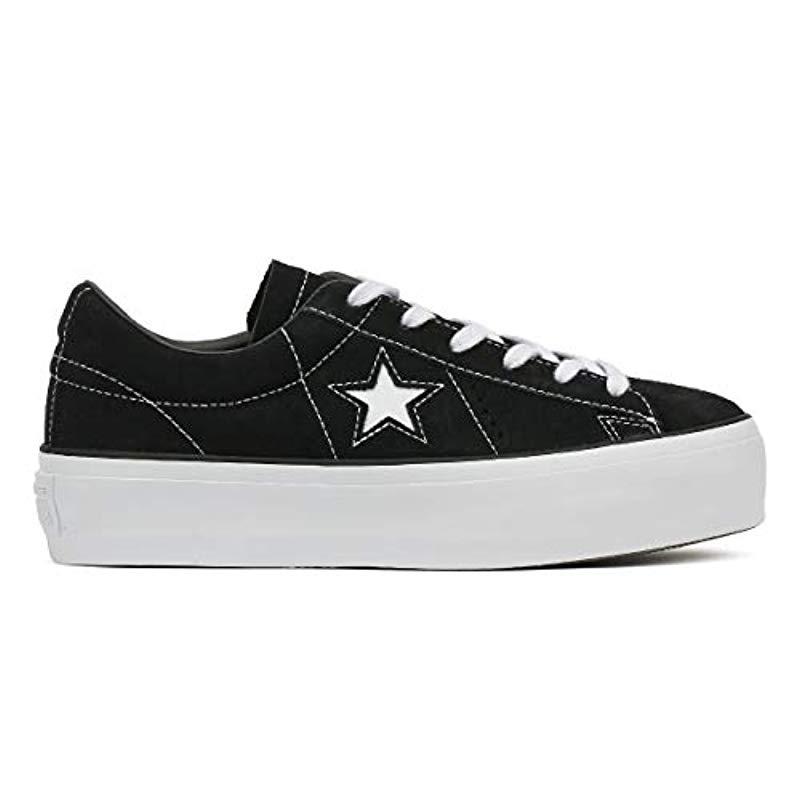 converse one star black platform