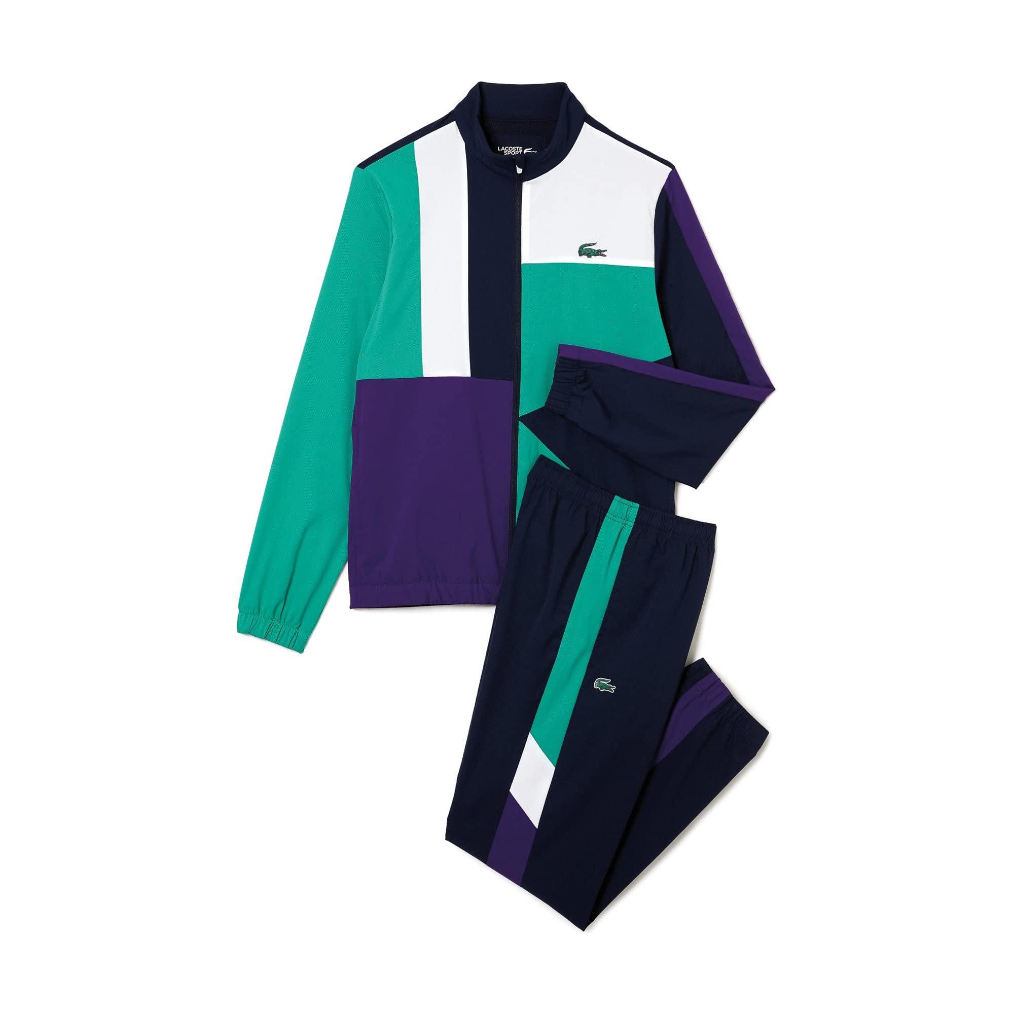 Lacoste Trainingsanzug Sport Colorblock schwarz für in Blau für Herren |  Lyst DE