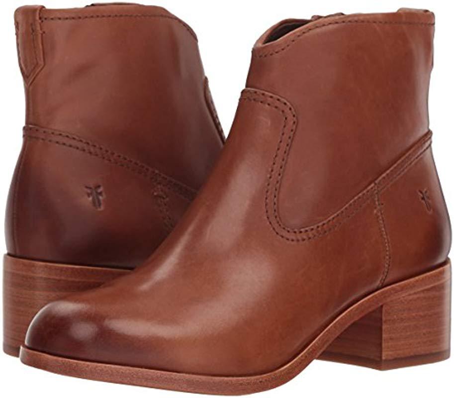 frye claire bootie cognac