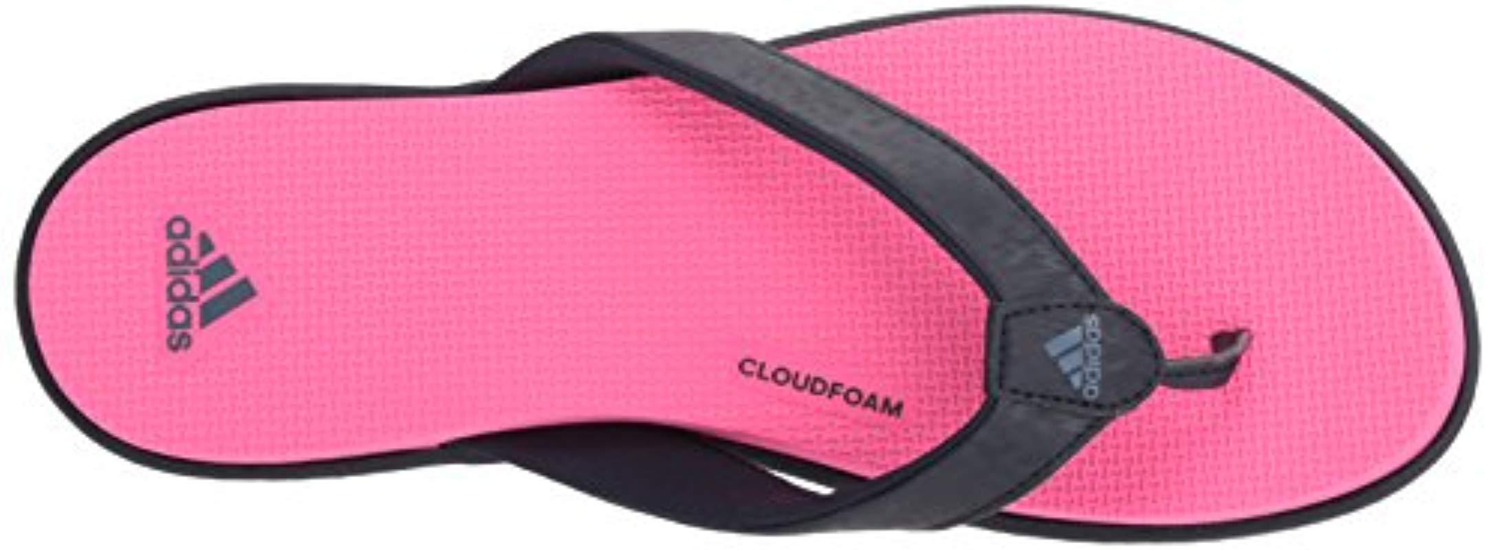 adidas Originals Rubber Cloudfoam Flip Flop Slide Sandal in Pink | Lyst