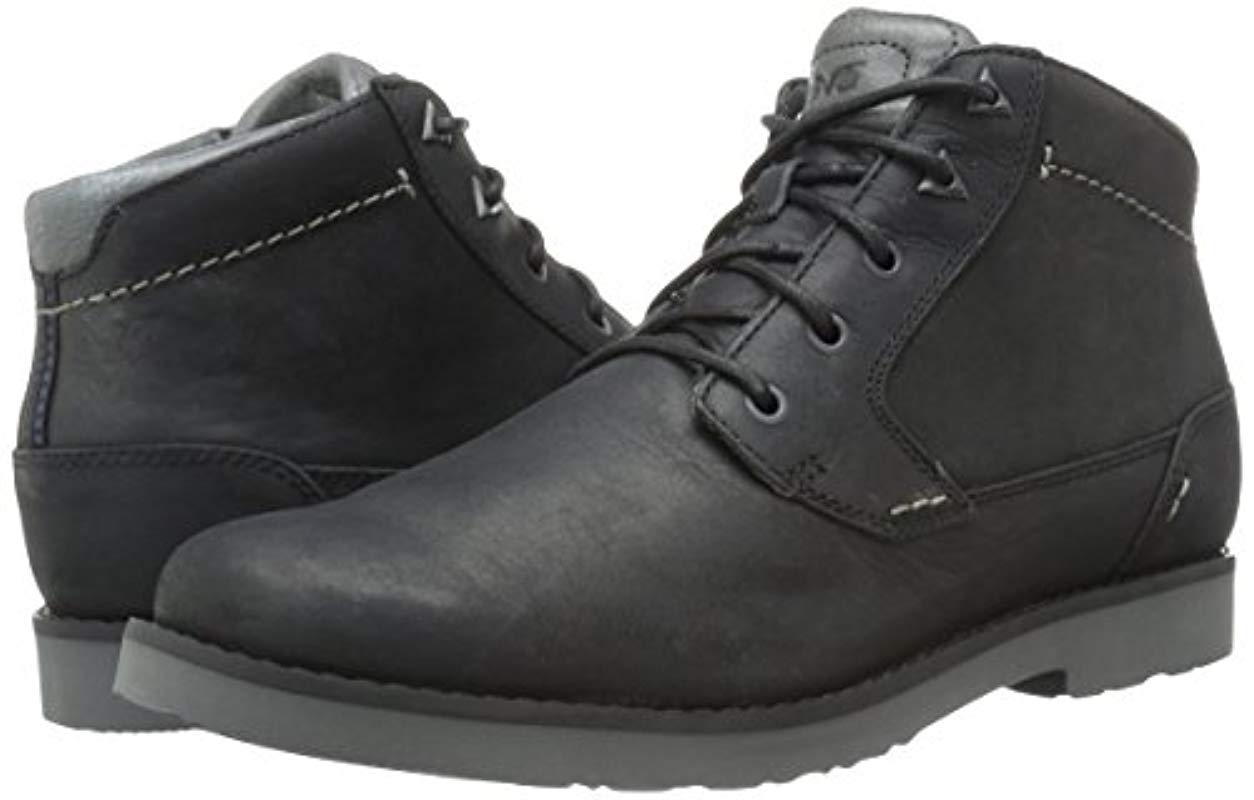 Teva Durban Leather Chukka Boot in Black for Men Lyst